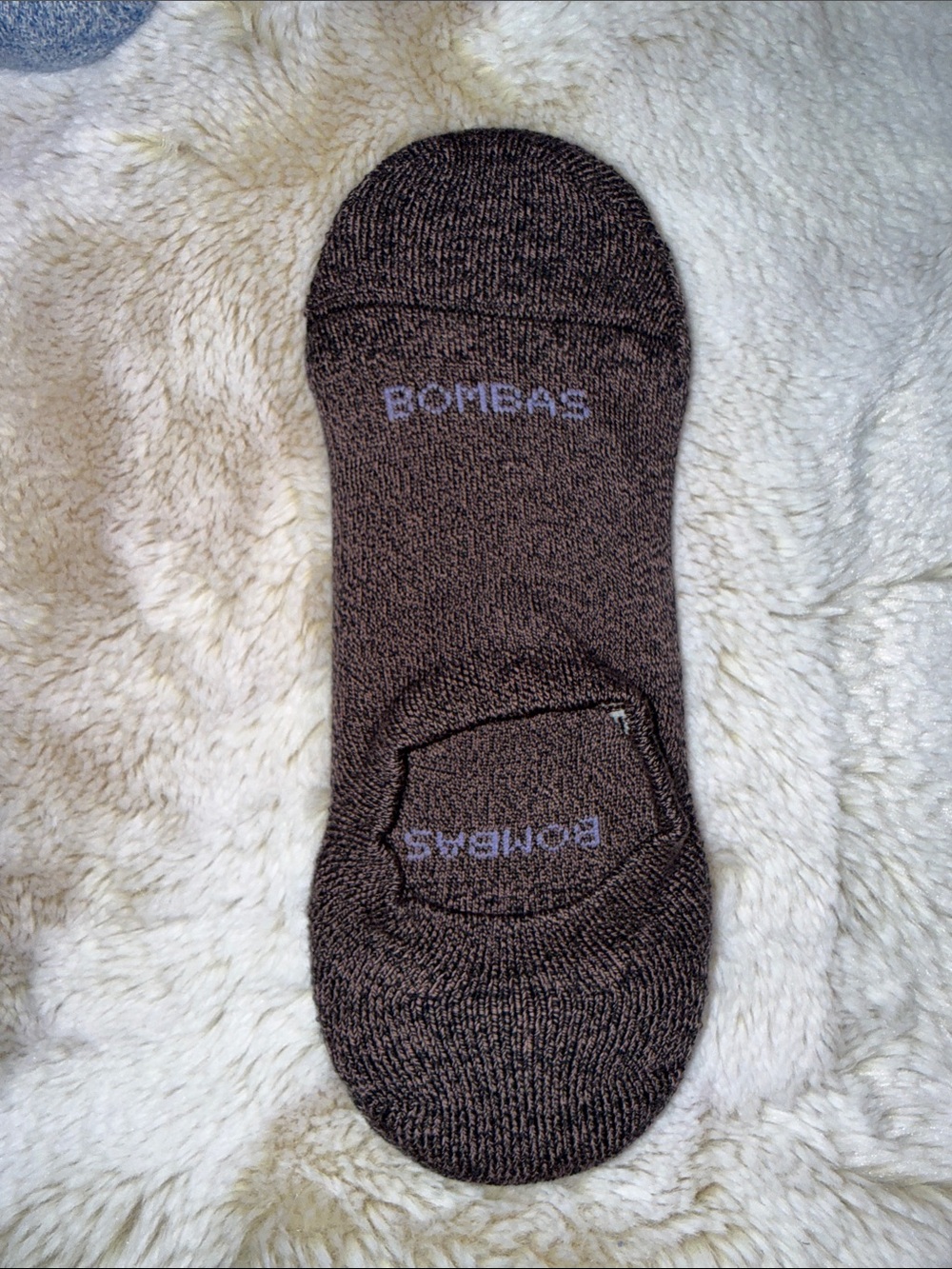 Bombas Brown No-Show Athletic Liner Sock M